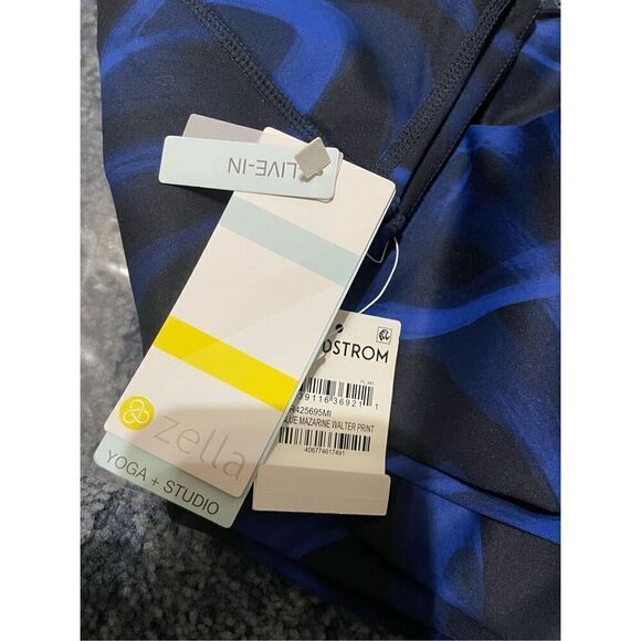 Zella Studio Lite Flex High Waist 7/8 Leggings Blue London Roisin Mazarine Small - Picture 4 of 6